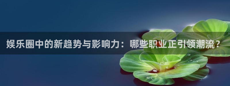 jjb竞技宝入口：娱乐圈中的新趋势与影响力：哪些职业正引领潮流？
